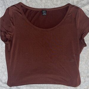 SHEIN Chocolate Brown Crop Top